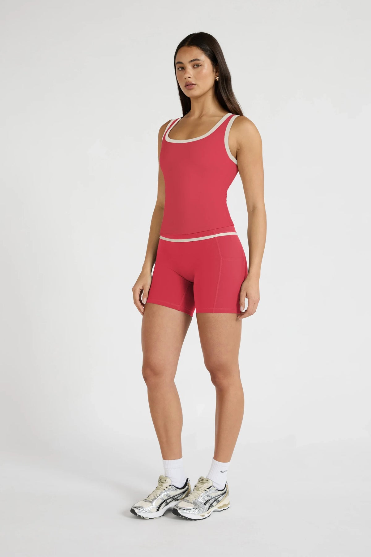 ALLFENIX CloudCore Contrast Bind Racer Tank (Tan)