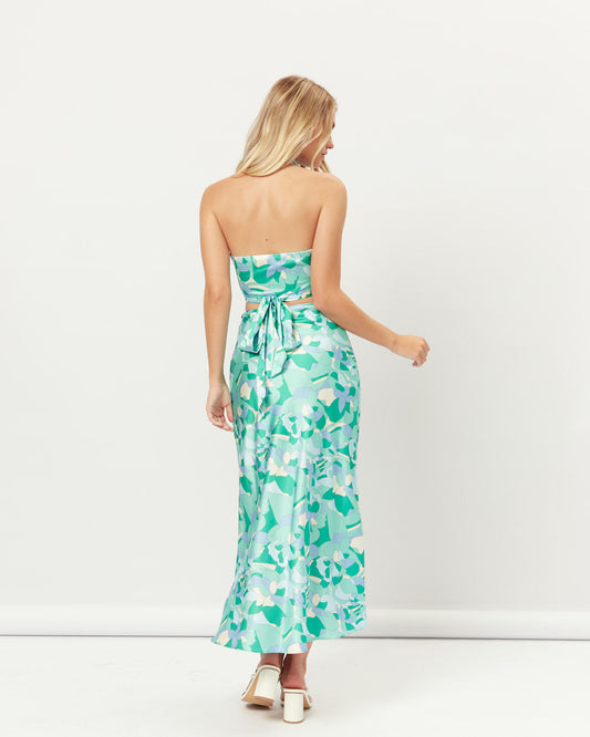 HEYCHIC Gracelyn Out Halter Crop Top And Skirt Set (Cut)