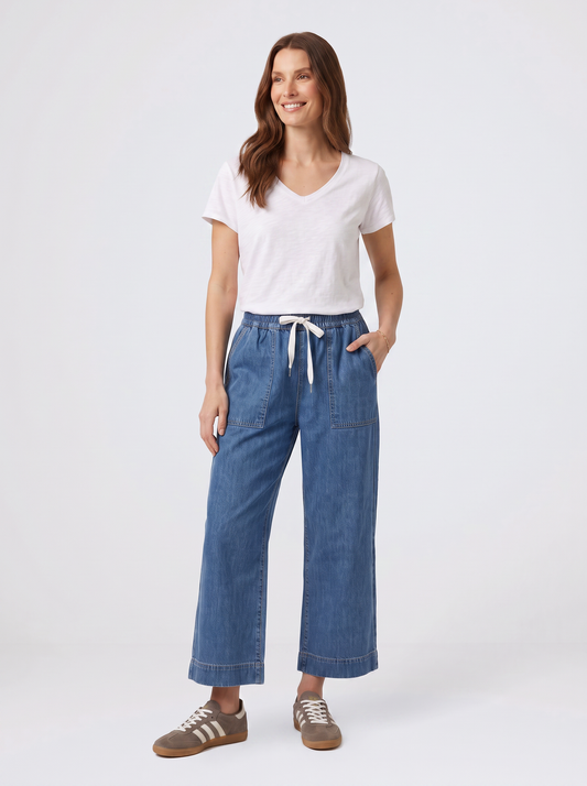 Elm Greta Slim Leg Pant (Blue)