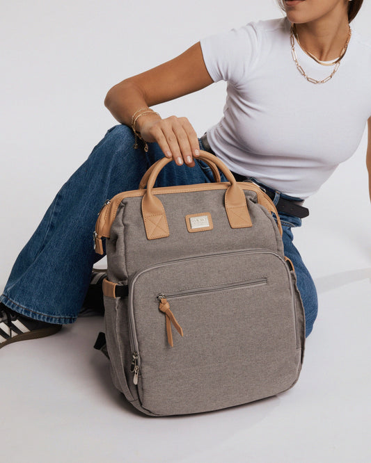 Image of Bags. Productname: Colette Grey Kyla Baby Bag Backpack in Grey colour by brand - Colette