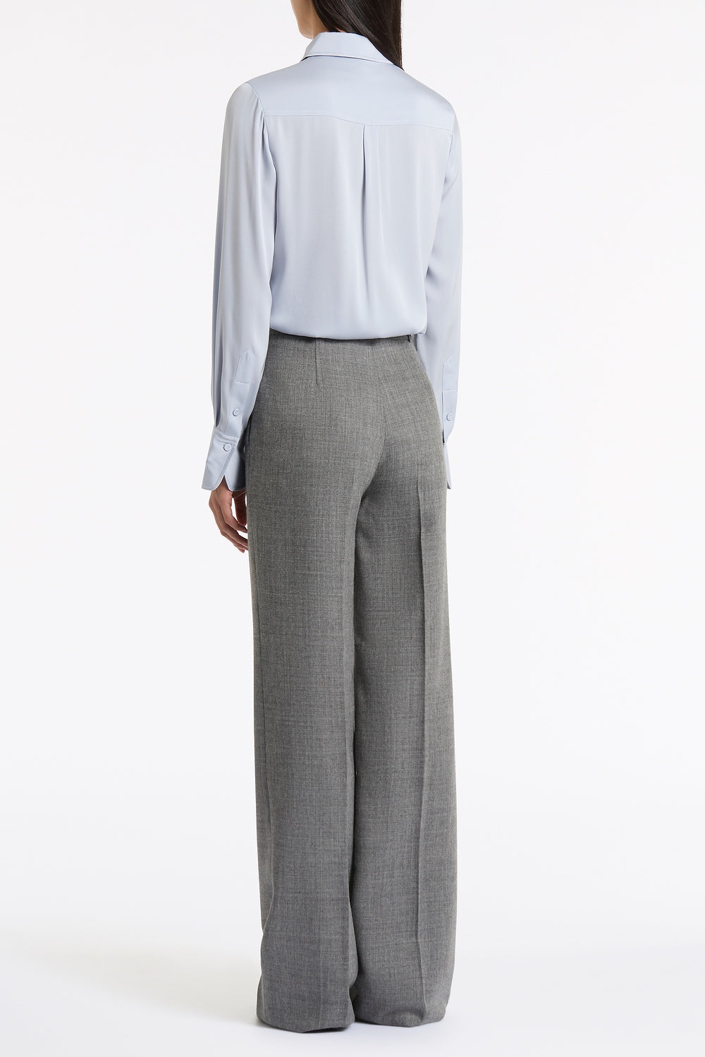 Carla Zampatti Melange Wool Suiting Pant (Grey)