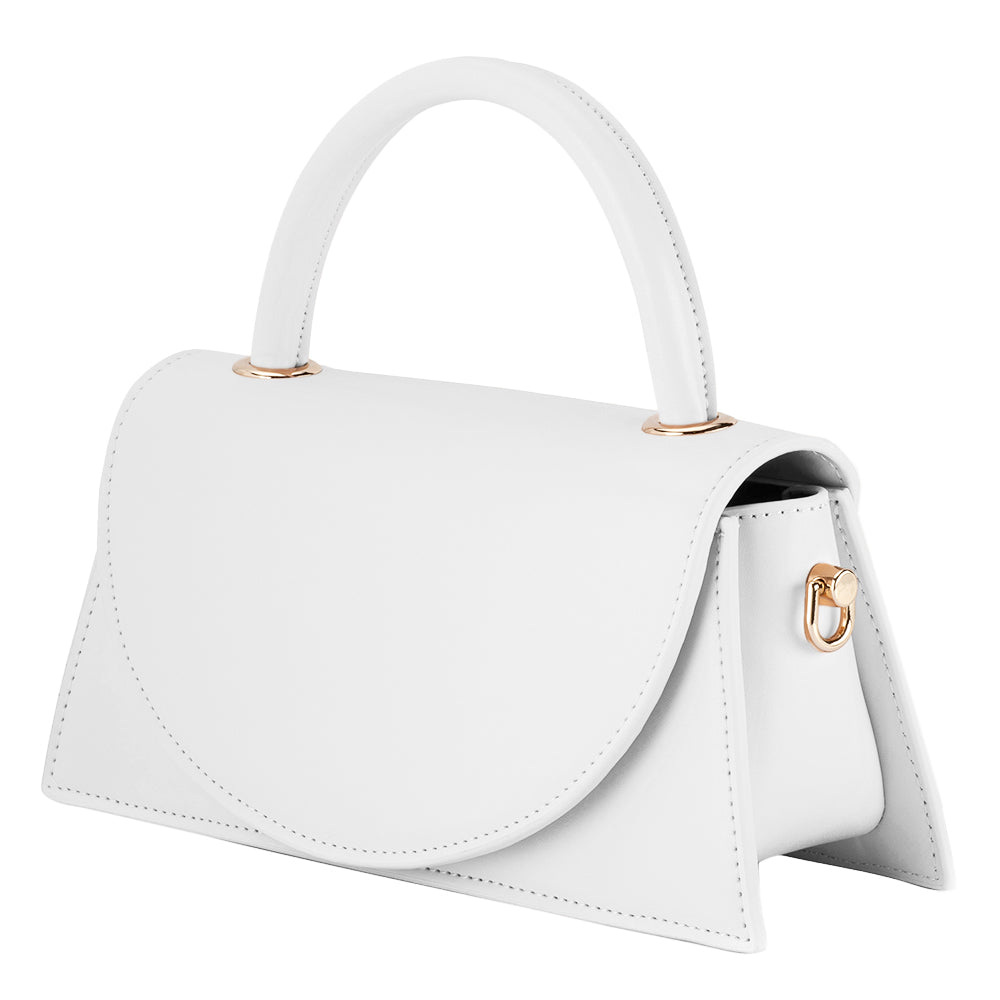 Olga Berg HAILEY Top Handle Bag (White)