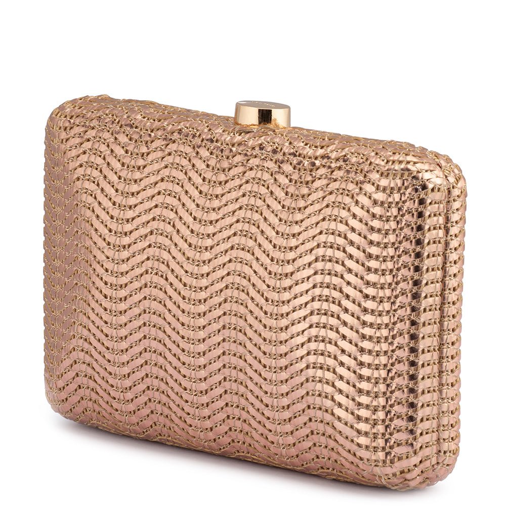 Olga Berg HANNAH Textured Clutch (Red)