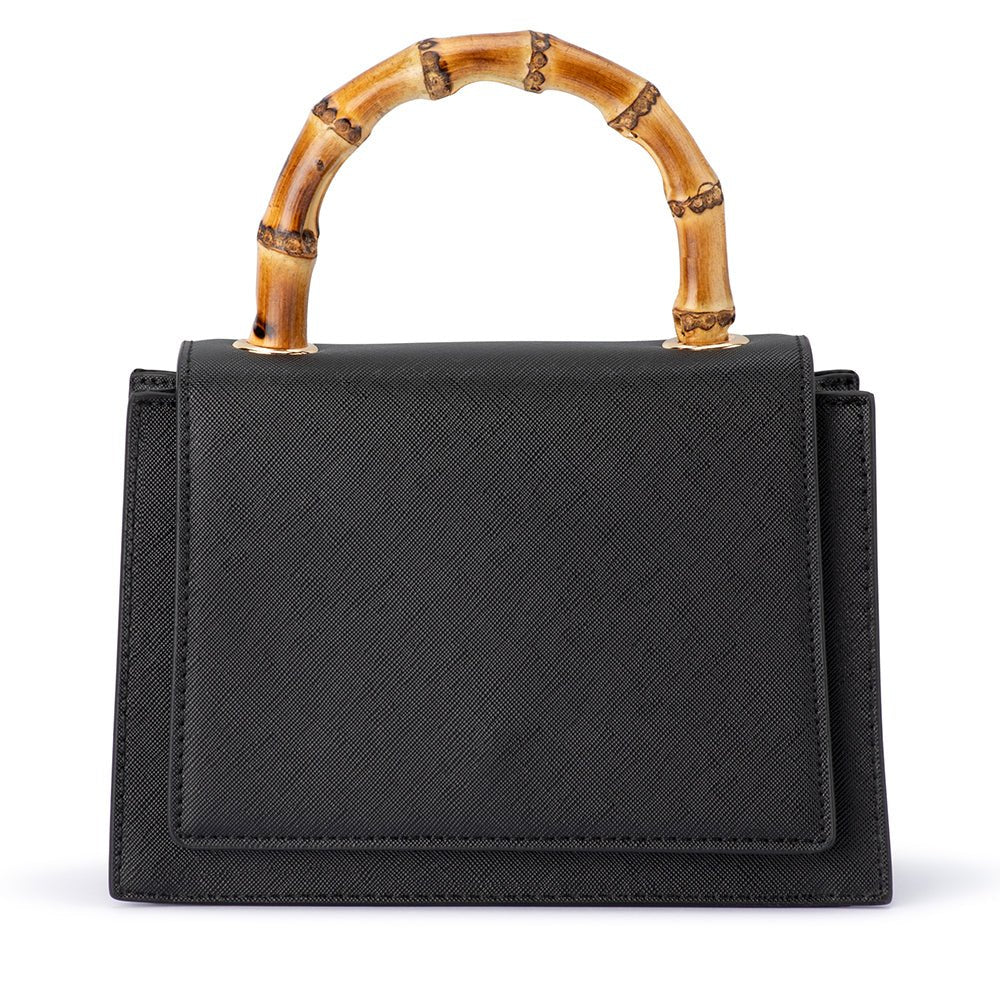 Olga Berg HARLEY Bamboo Handle Bag (Black)
