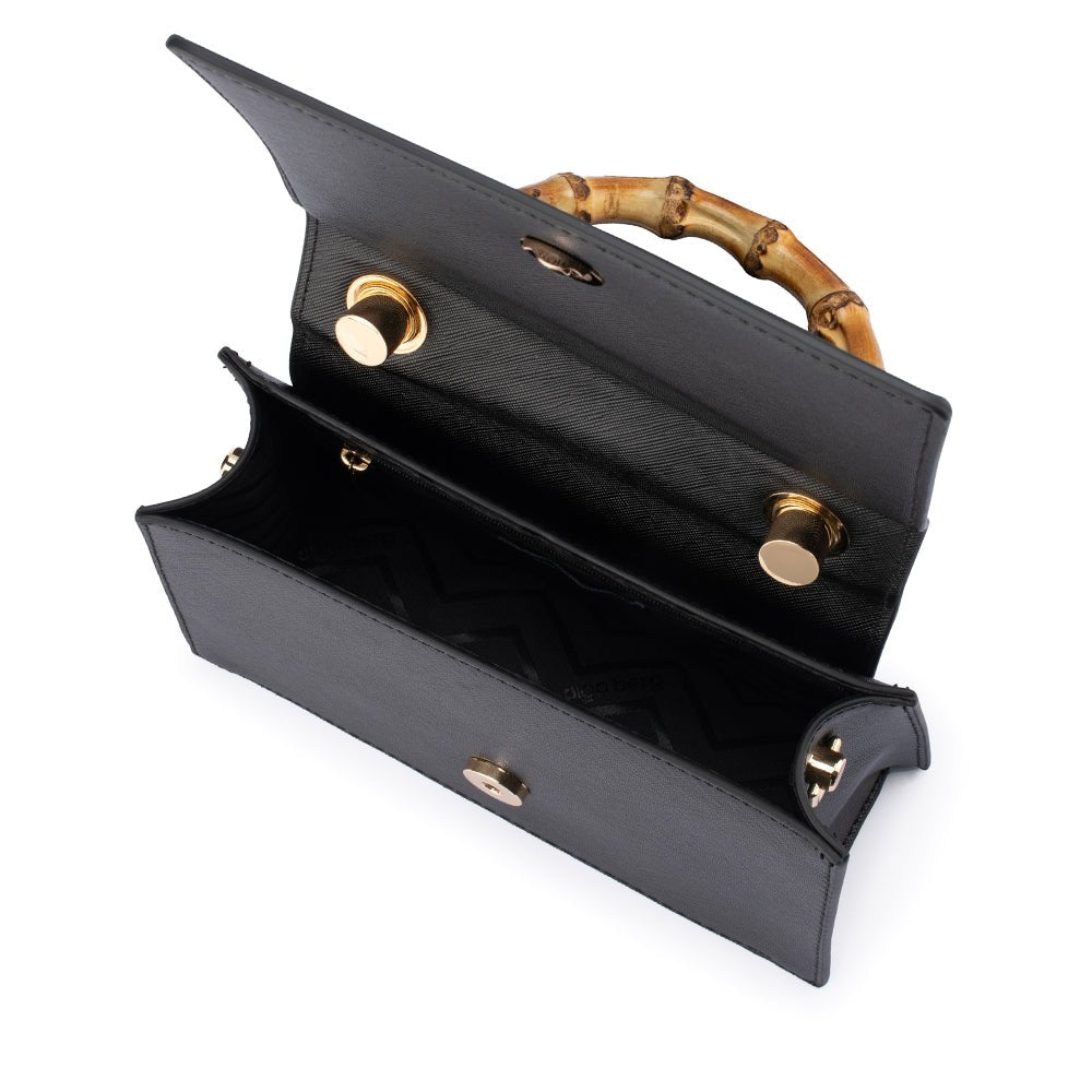 Olga Berg HARLEY Bamboo Handle Bag (Black)