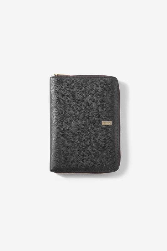 KINNON HARLEY A5 COMPENDIUM WITH GOLD HARDWARE (Black)