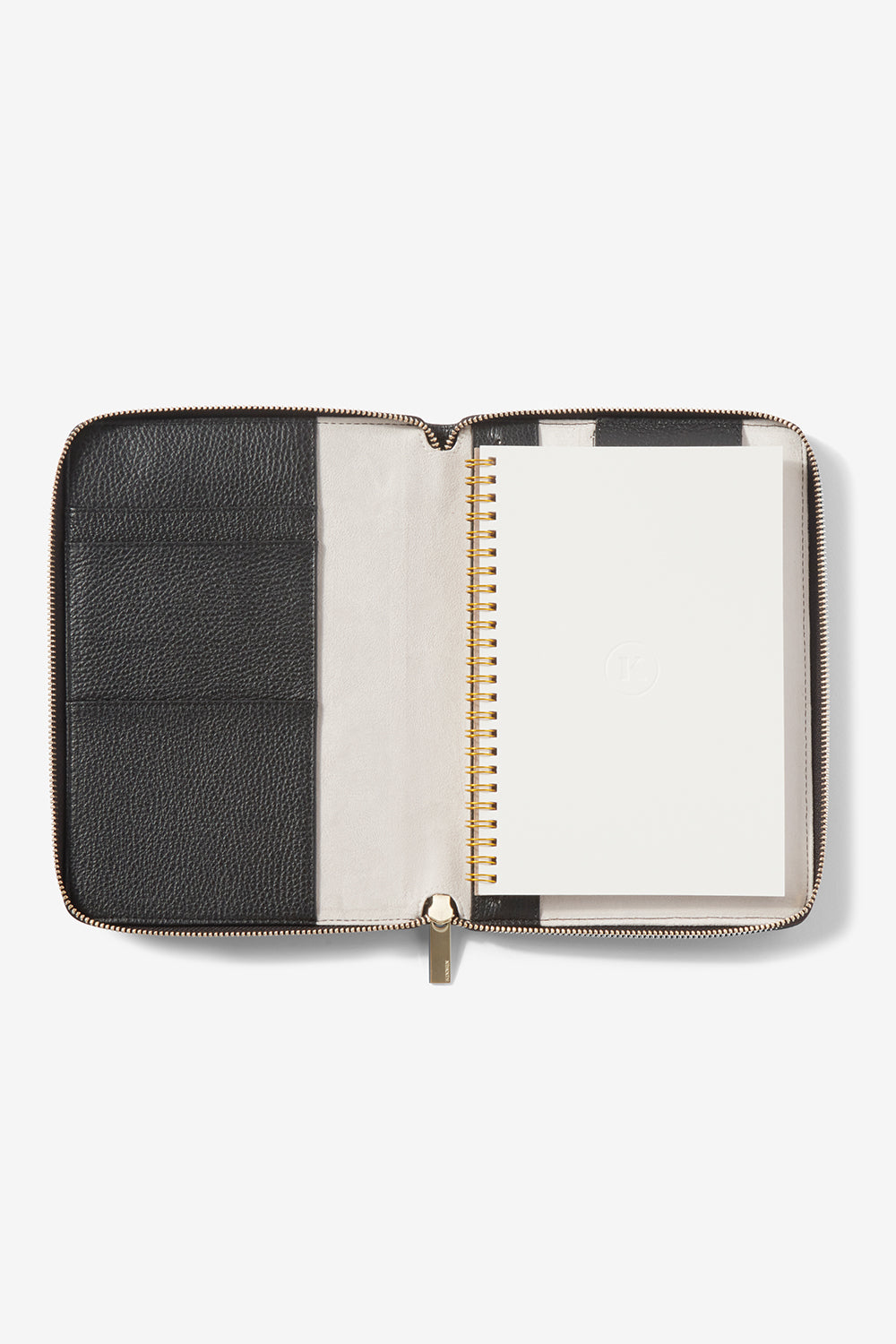 KINNON HARLEY A5 COMPENDIUM WITH GOLD HARDWARE (Black)