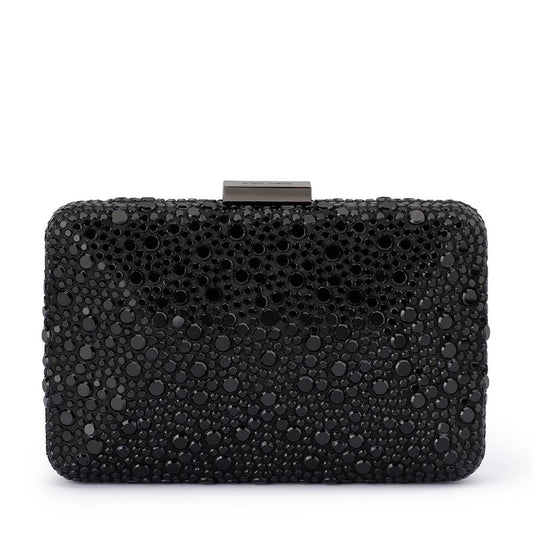 Olga Berg HARRIET Crystal Clutch (Black)