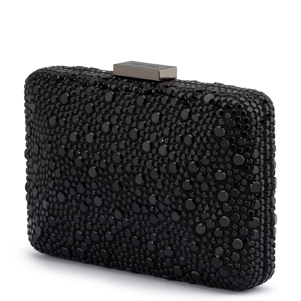 Olga Berg HARRIET Crystal Clutch (Black)