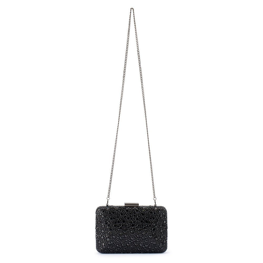 Olga Berg HARRIET Crystal Clutch (Black)