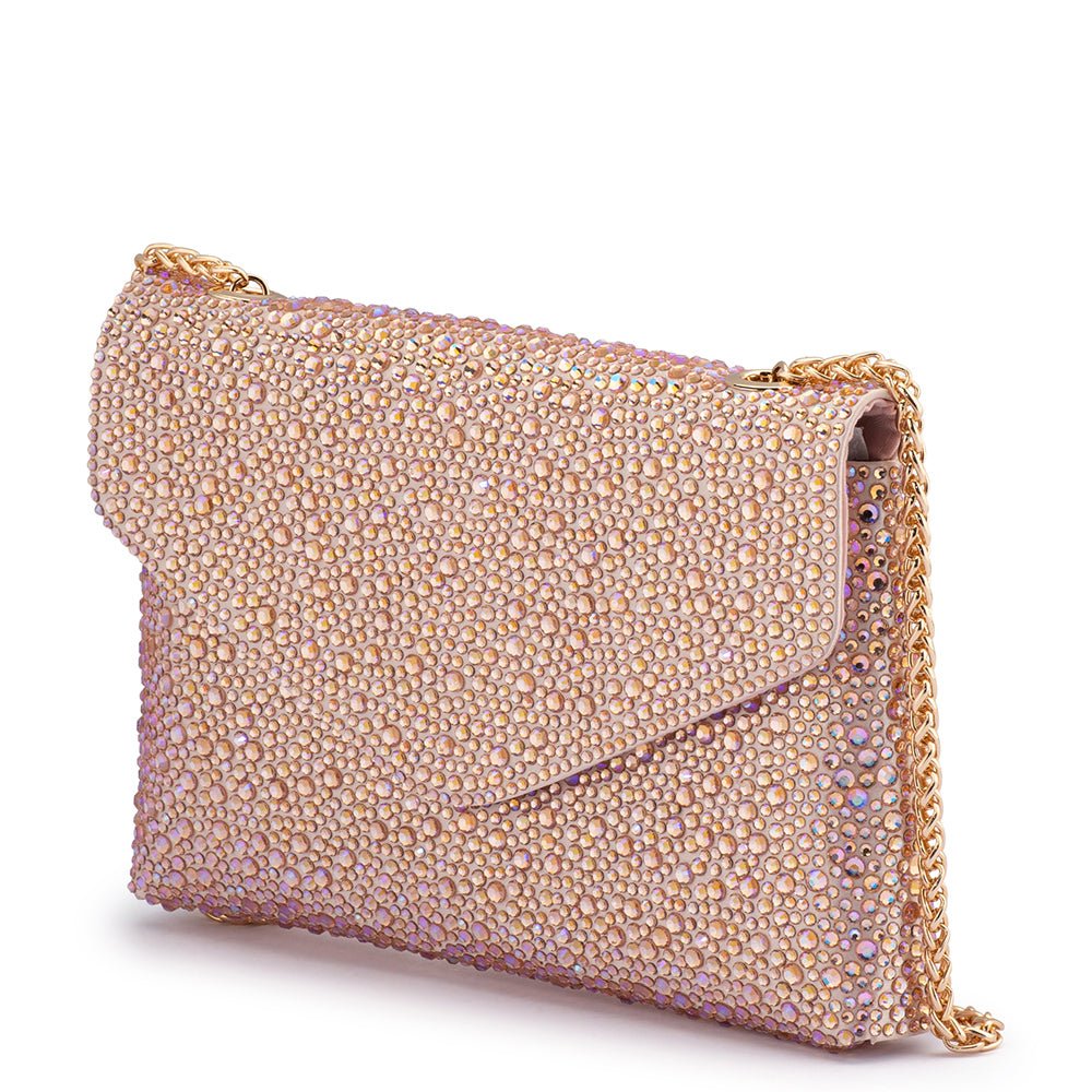 Olga Berg HATTIE Crystal Shoulder Bag (Peach)