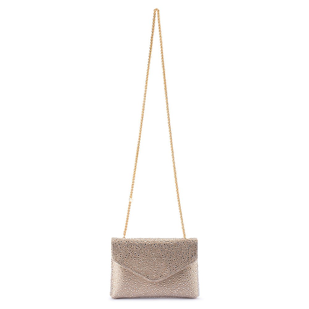 Olga Berg HATTIE Crystal Shoulder Bag (Champagne)