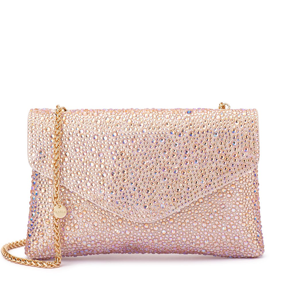 Olga Berg HATTIE Crystal Shoulder Bag (Peach)