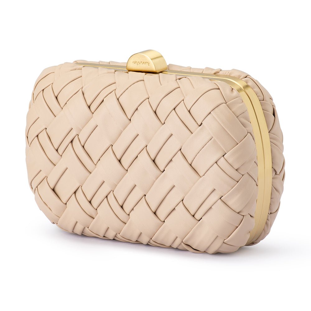 Olga Berg HAVEN Woven Clutch (Natural)