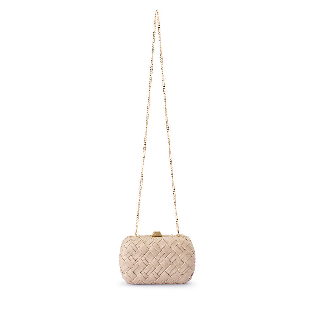 Olga Berg HAVEN Woven Clutch (Natural)
