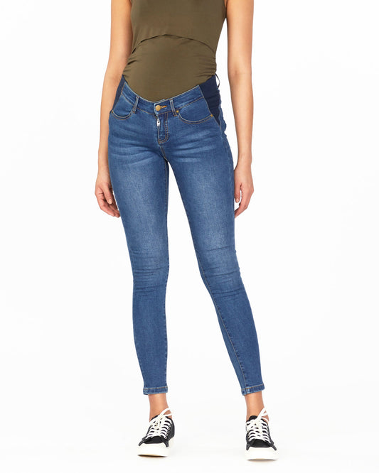 Image of Jeans. Product name - Heaven Underbelly Skinny Jeans in colour by brand - Soon Maternity