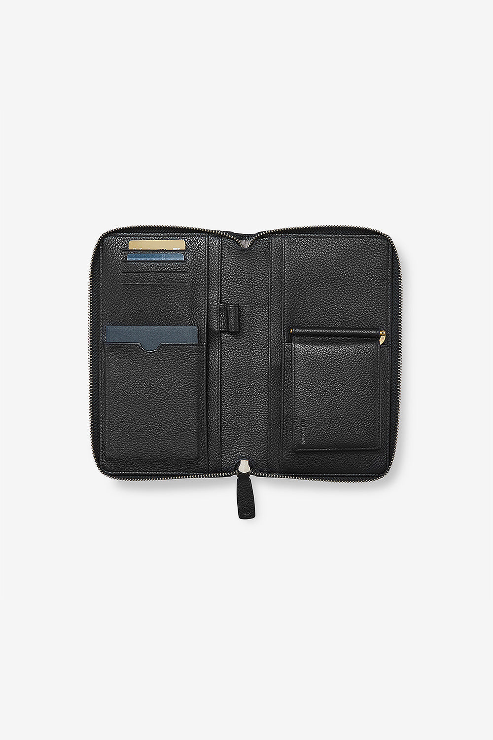 KINNON HEMINGWAY TRAVEL WALLET WITH HARDWARE (Black)
