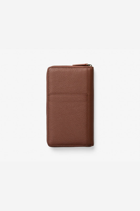 Image of Wallets & Money Clips. Product name - HEMINGWAY TRAVEL WALLET CHESTNUT in Chestnut colour by brand - KINNON
