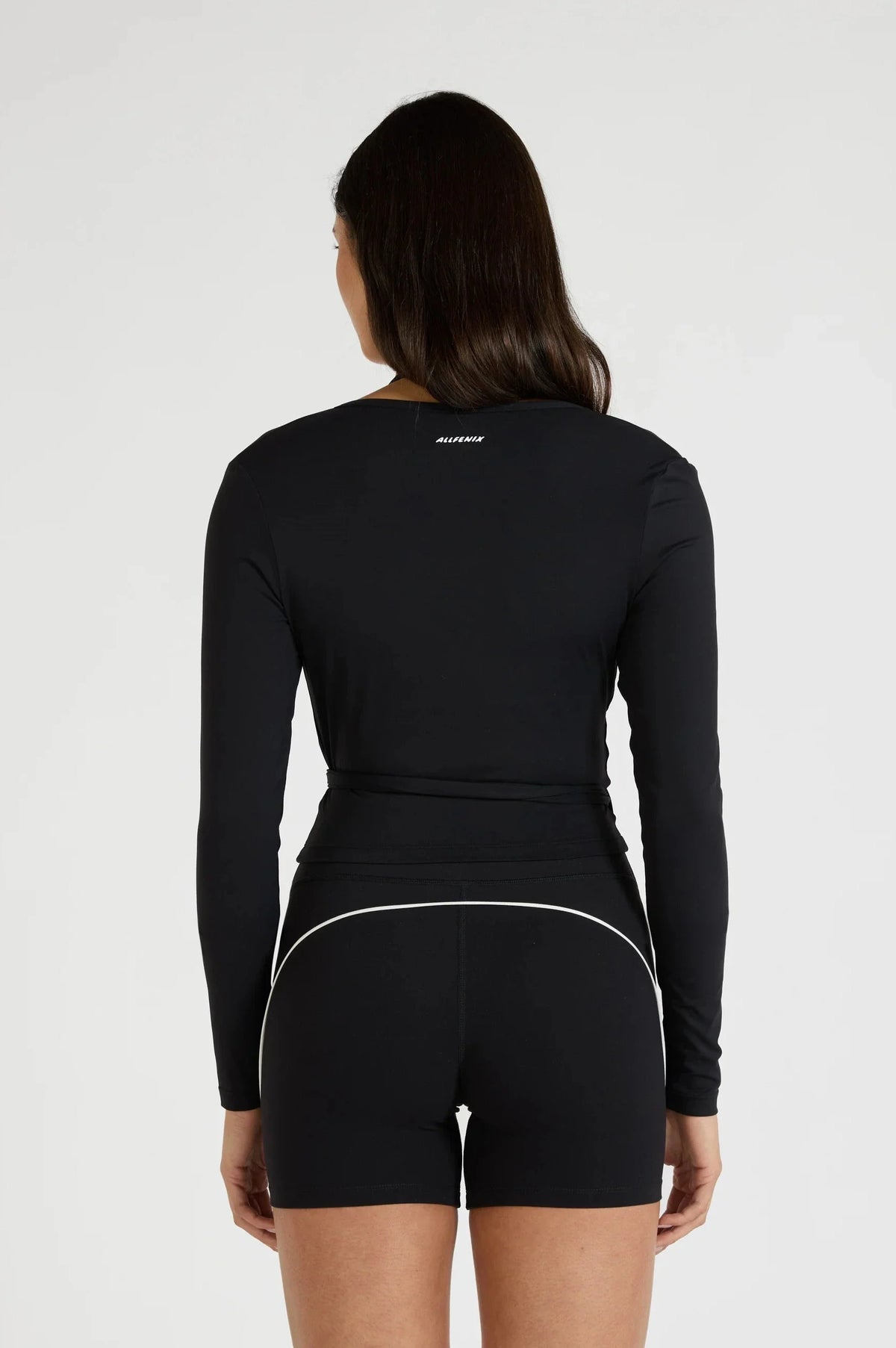 ALLFENIX CloudCore Lite Long Sleeve Wrap Top (Black)