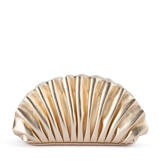 Olga Berg HOLLIE Pleated Clutch (Gold)
