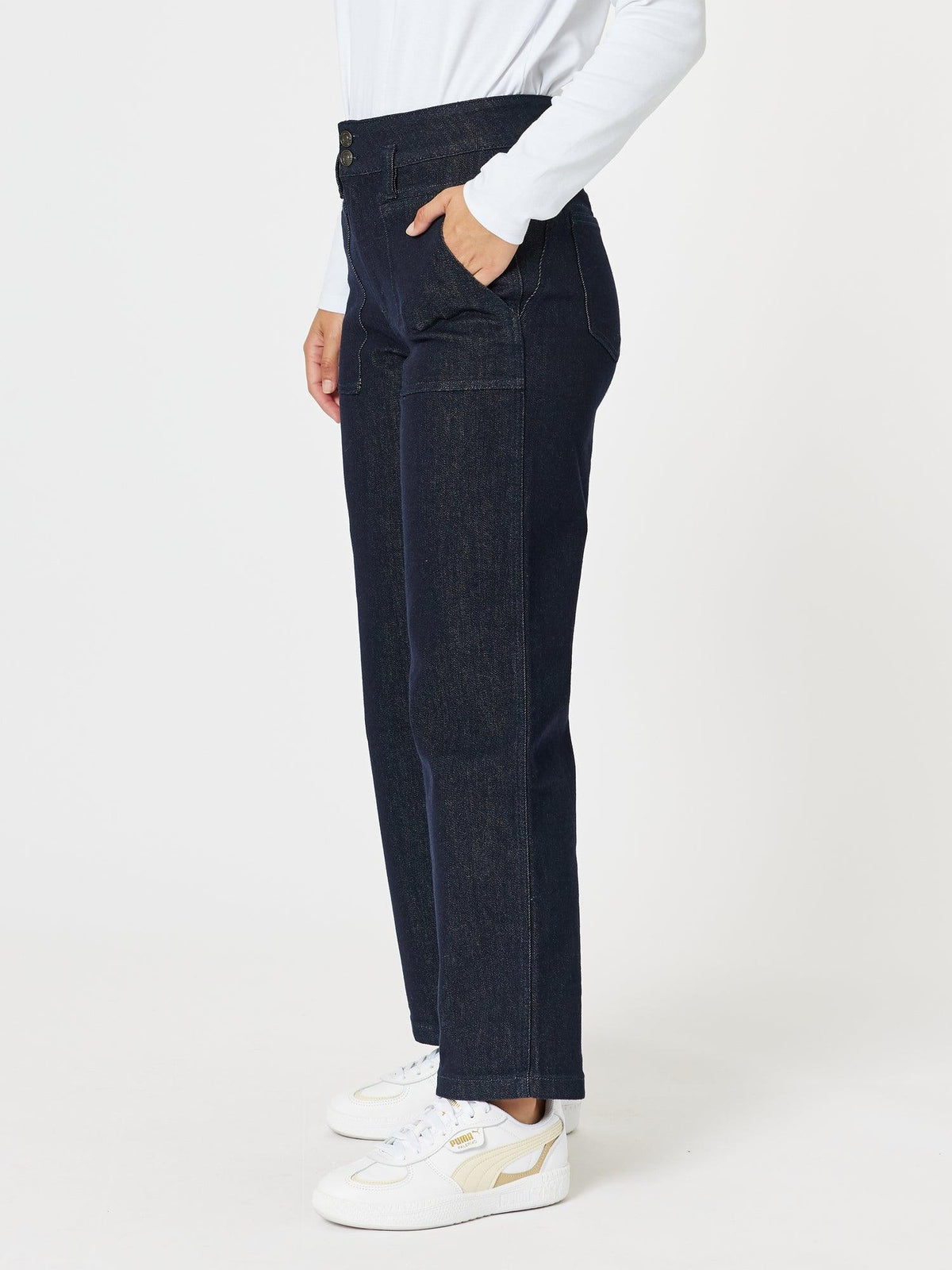 Gordon Smith Hudson Wide Leg Jean (Dark Denim)