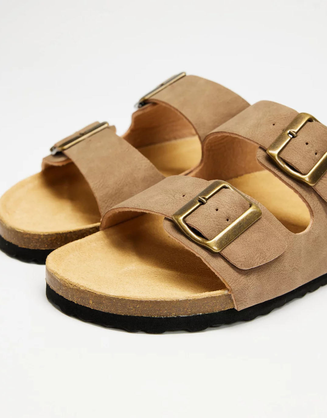 Human Shoes Ibiza Slides (Taupe)