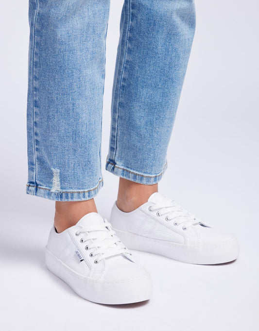 Cass Leather Sneakers - (White)