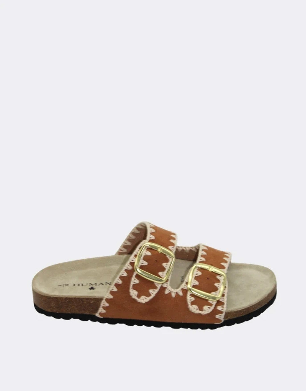 Human Shoes Cleo Slides (Tan)