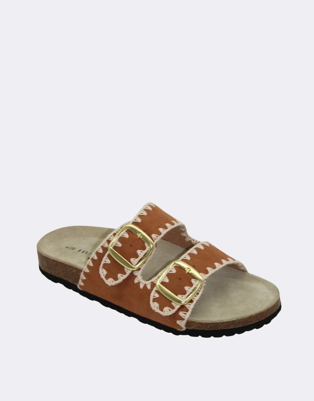 Human Shoes Cleo Slides (Tan)