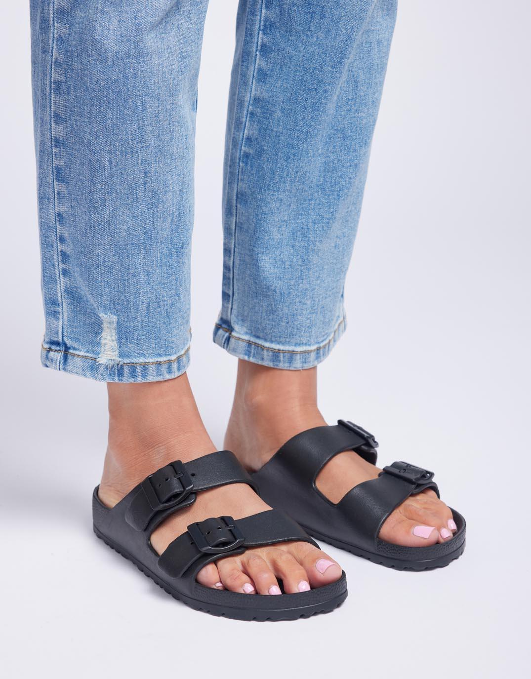 Human Shoes Ripe Slide (Black)