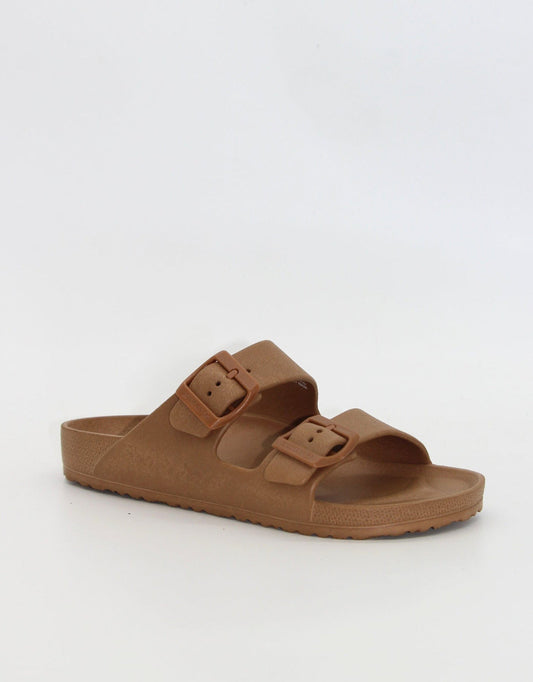Image of Shoes. Product name - Ripe Slide Tan in Tan colour by brand - Human Shoes