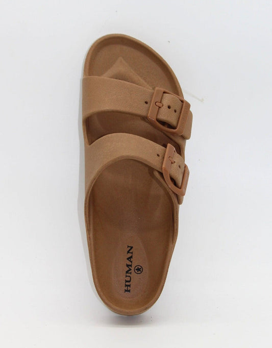 Human Shoes Ripe Slide (Tan)