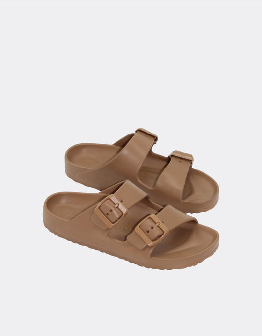 Image of Shoes. Product name - Ripe Slide Tan in Tan colour by brand - Human Shoes