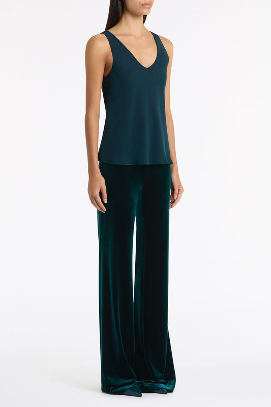 Carla Zampatti Hunter Georgette Scoop Cami (Green)