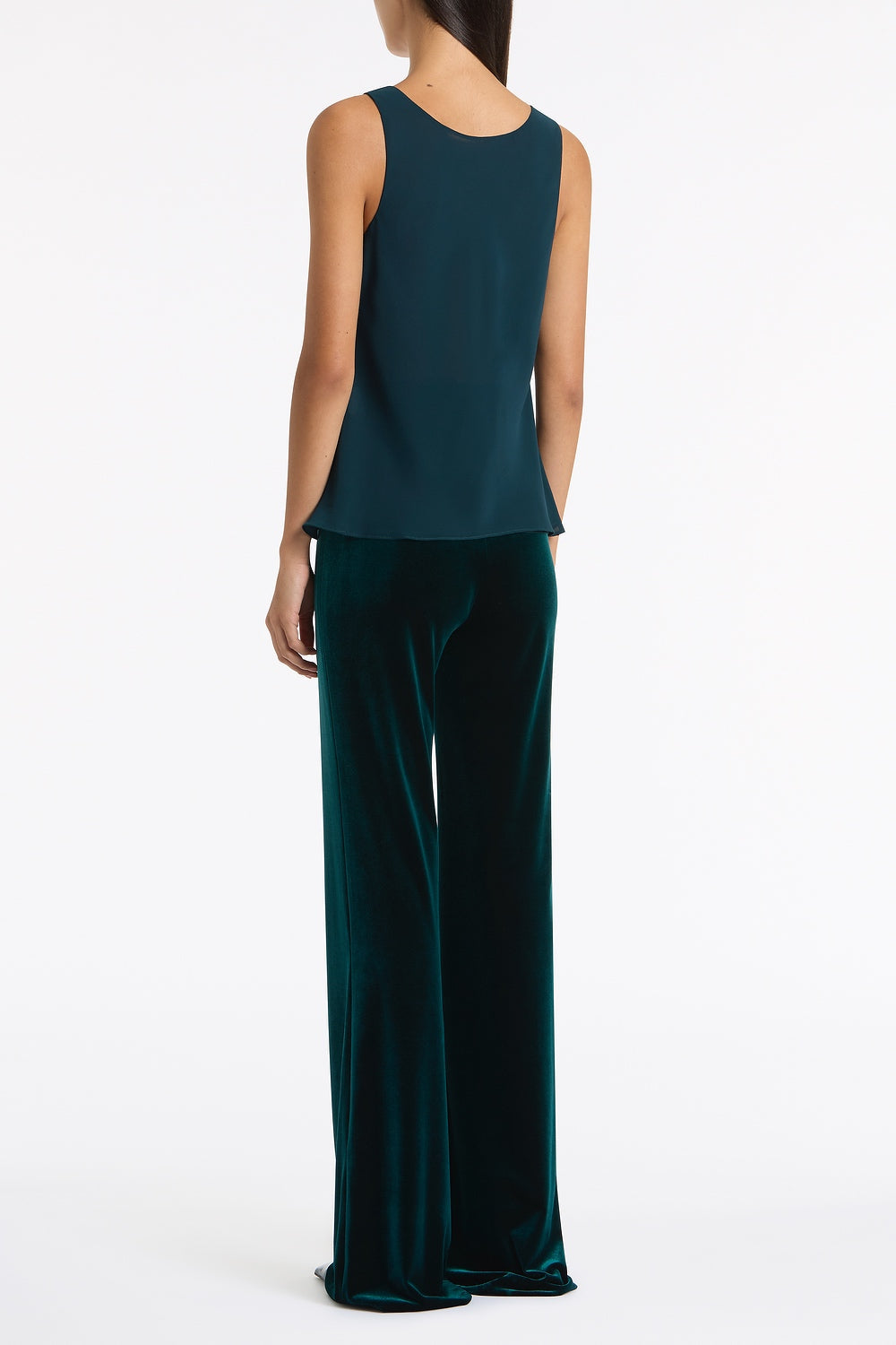 Carla Zampatti Hunter Georgette Scoop Cami (Green)