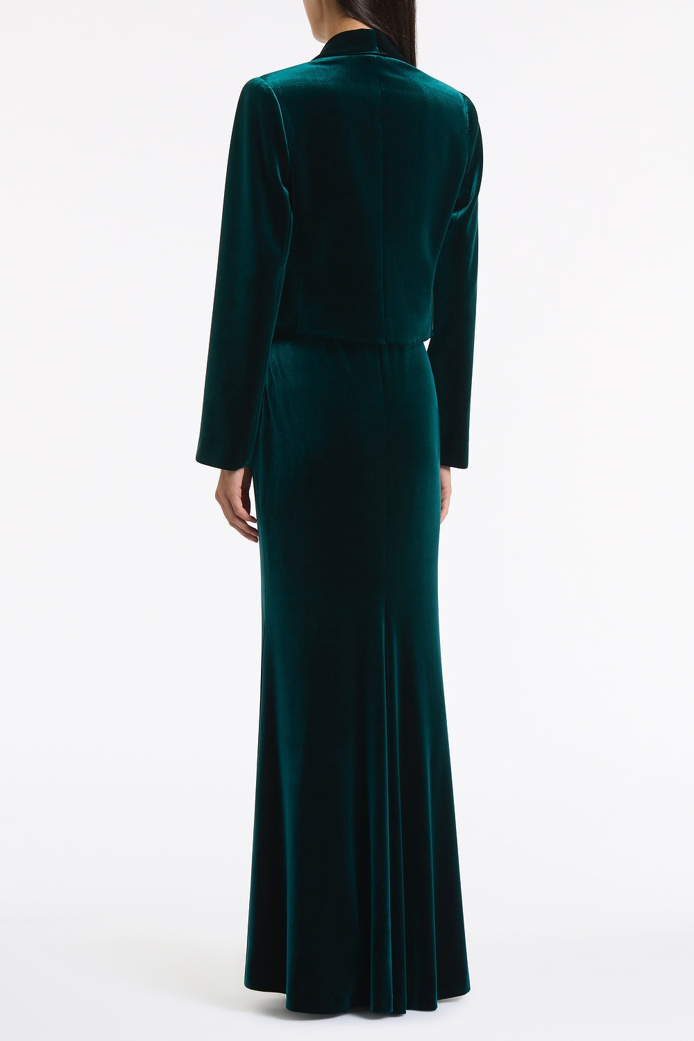 Carla Zampatti Hunter Velvet Cropped Jacket (Green)