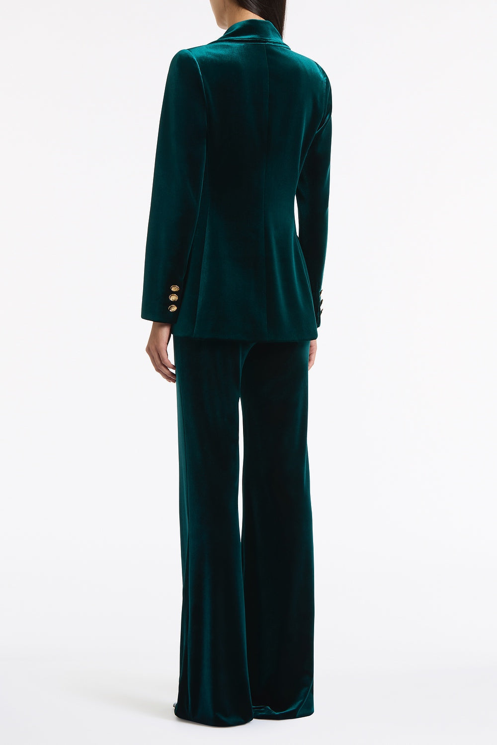 Carla Zampatti Hunter Velvet Longline Jacket (Green)