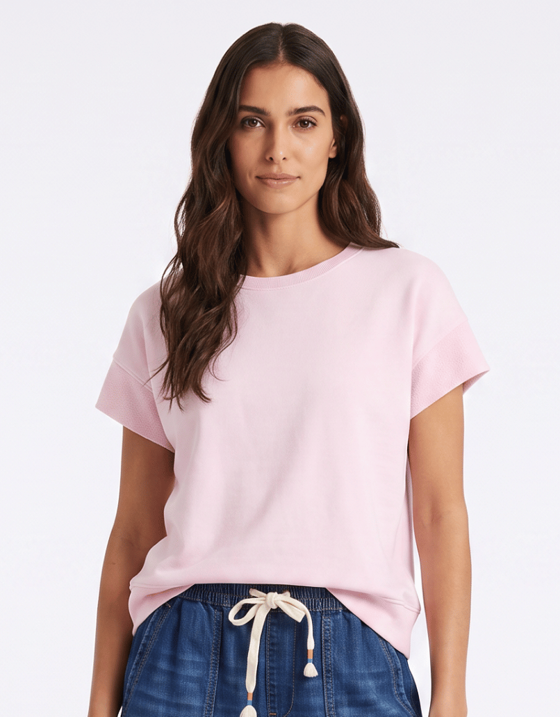 Image of T-Shirts. Product name - Hustler Tee Pink in Pink colour by brand - Foxwood