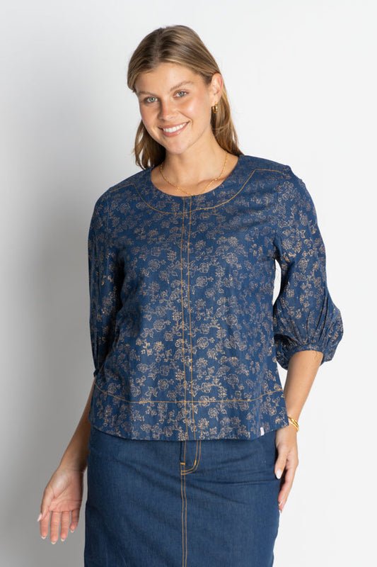 Image of a model wearing Tops. Productname: IBSA Amarillo Top in Top colour by brand - I.B.S.A