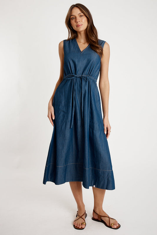 Image of Dresses. Productname: IBSA Arizona Midi Dark in Dark colour by brand - I.B.S.A