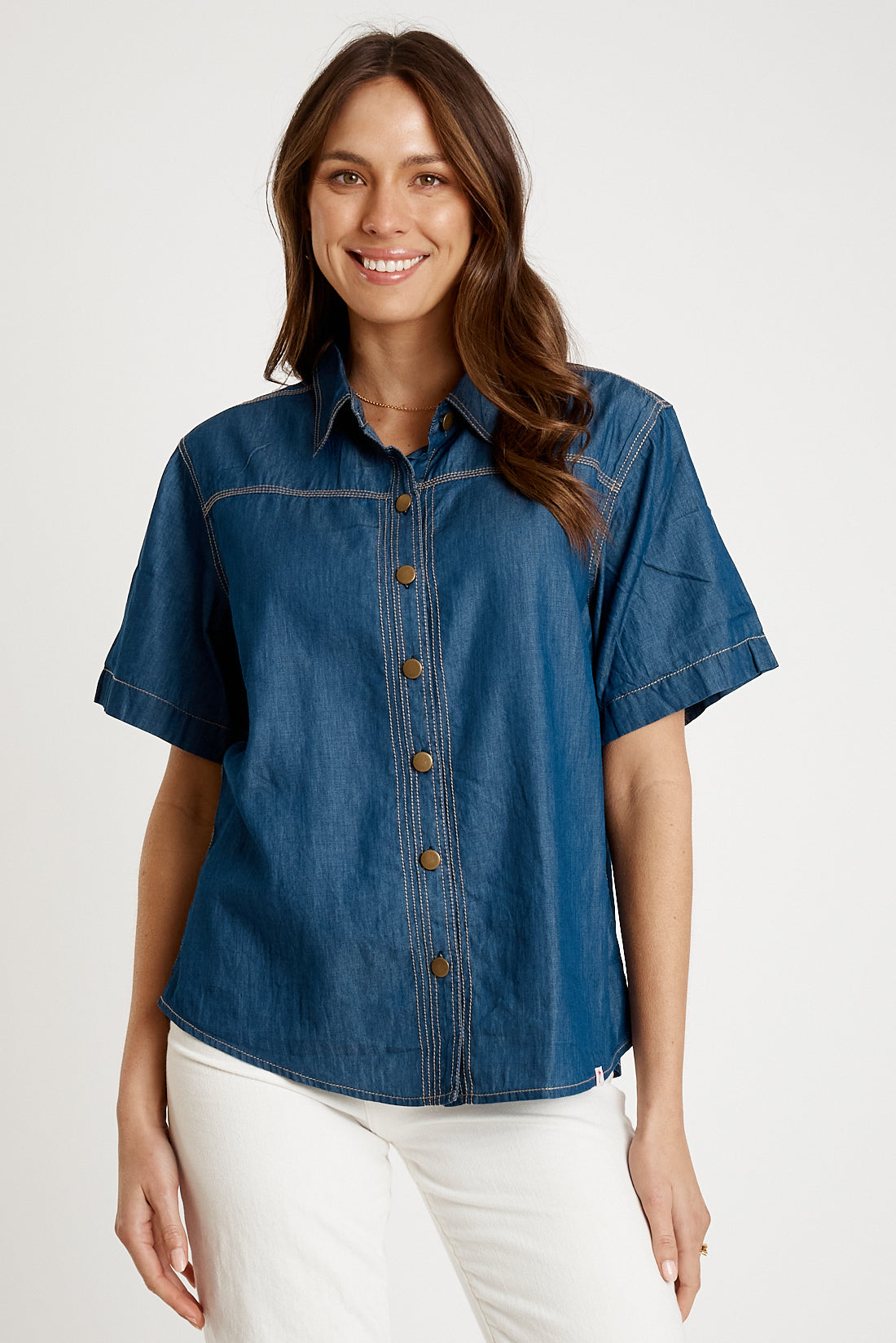 Image of Shirts. Productname: IBSA Arizona Shirt Dark in Dark colour by brand - I.B.S.A