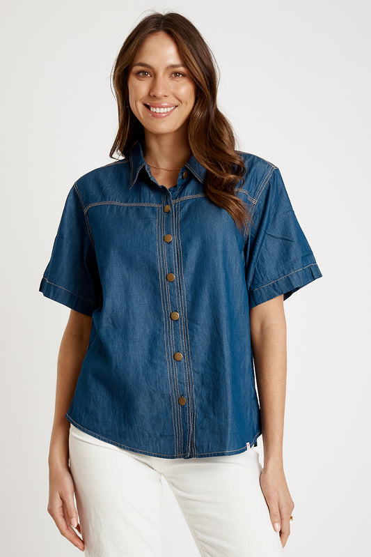 Image of Shirts. Productname: IBSA Arizona Shirt Dark in Dark colour by brand - I.B.S.A