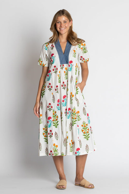 Image of Dresses. Product name - IBSA Clarksville Midi White in White colour by brand - I.B.S.A