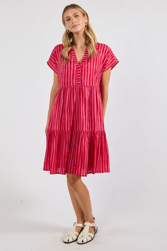 Image of Dresses. Product name - PRE SALE | IBSA Dixie Dress Melon in Melon colour by brand - I.B.S.A