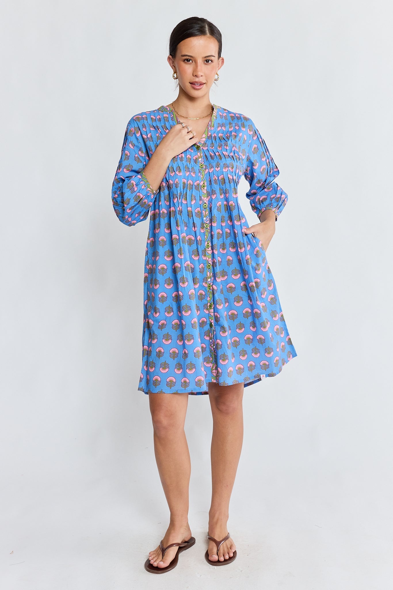 Image of Dresses. Product name - IBSA Duke Dress Sky in Sky colour by brand - I.B.S.A