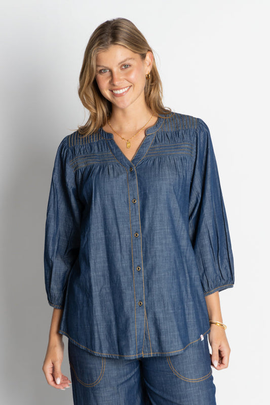 Image of Shirts. Productname: IBSA Kentucky Shirt Dark in Dark colour by brand - I.B.S.A