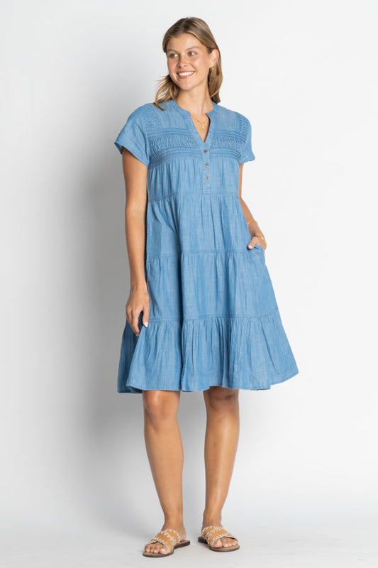 Image of Dresses. Productname: IBSA Kentucky Tuck Dress Light in Light colour by brand - I.B.S.A