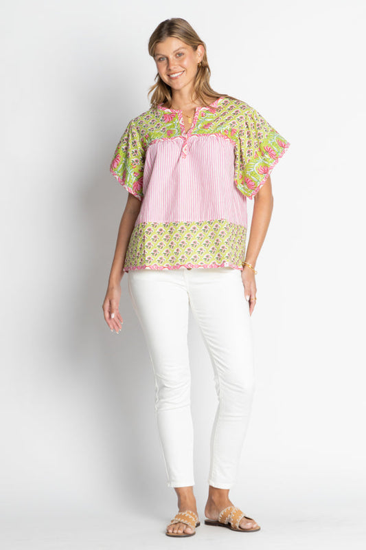 I.B.S.A IBSA Mississippi Ruffle Top (Melon)