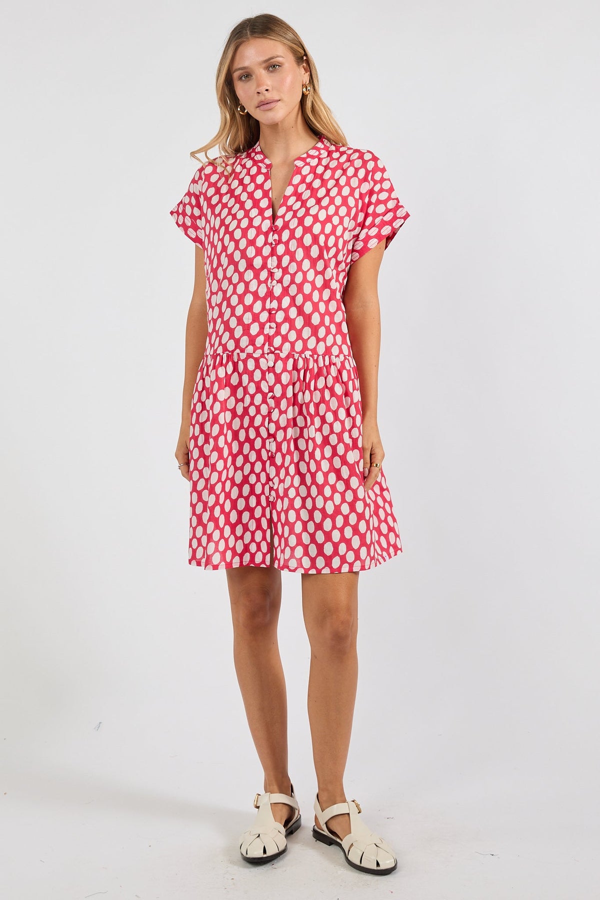 I.B.S.A IBSA Spot On Dress (Coral)