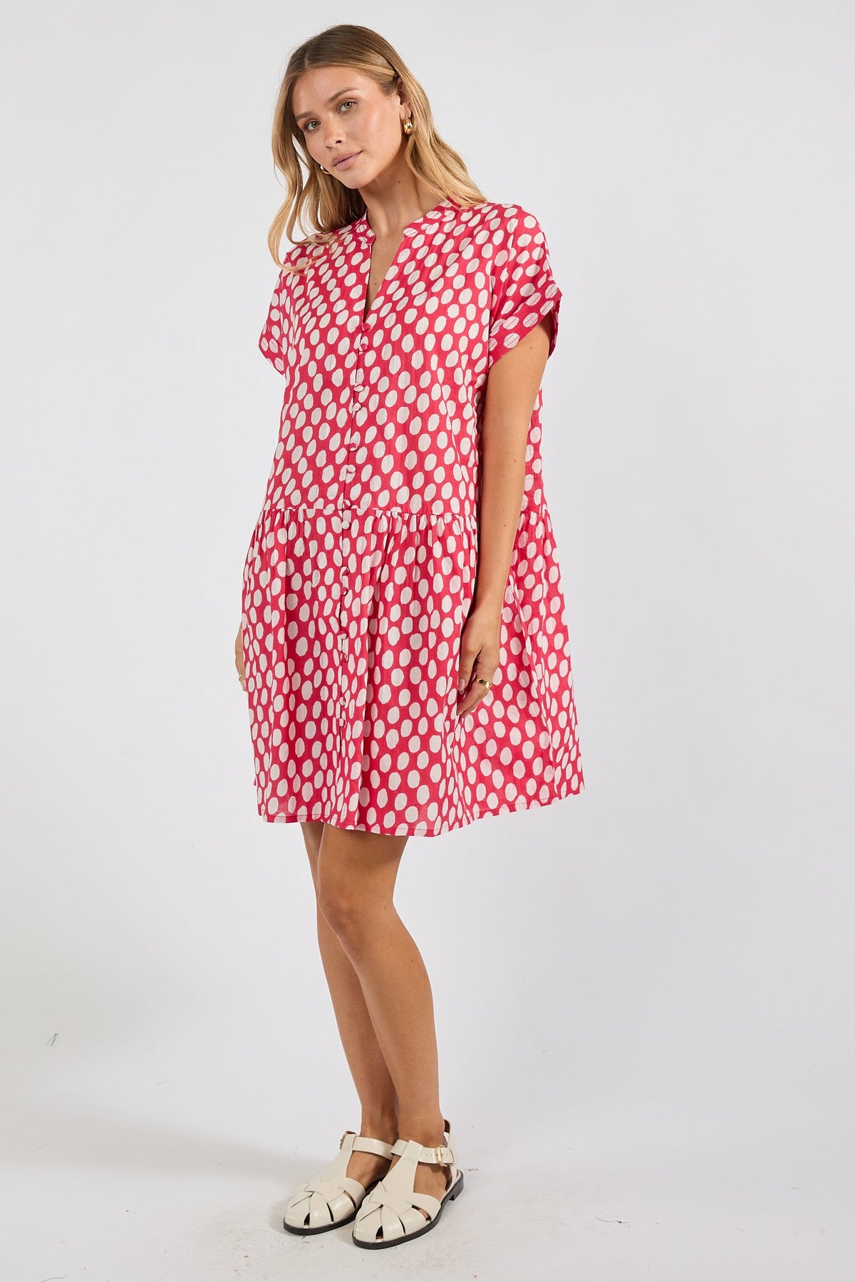 I.B.S.A IBSA Spot On Dress (Coral)